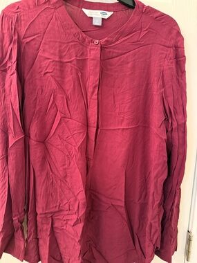 Old Navy Women's Burgundy Button-Neck Tunic